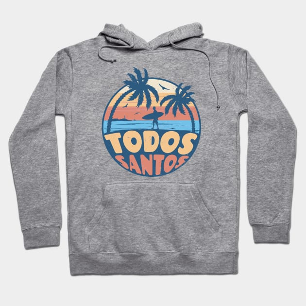 Vintage Surfing Todos Santos, Mexico // Retro Summer Vibes // Grunge Surfer Sunset Hoodie by Now Boarding